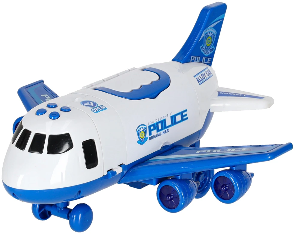 Ikonka Transporterio lėktuvas + 3 policijos automobiliai