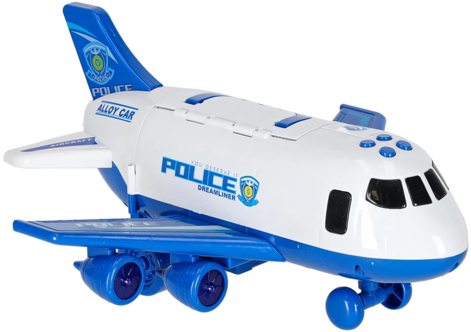Ikonka Transporterio lėktuvas + 3 policijos automobiliai