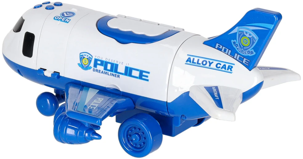 Ikonka Transporterio lėktuvas + 3 policijos automobiliai