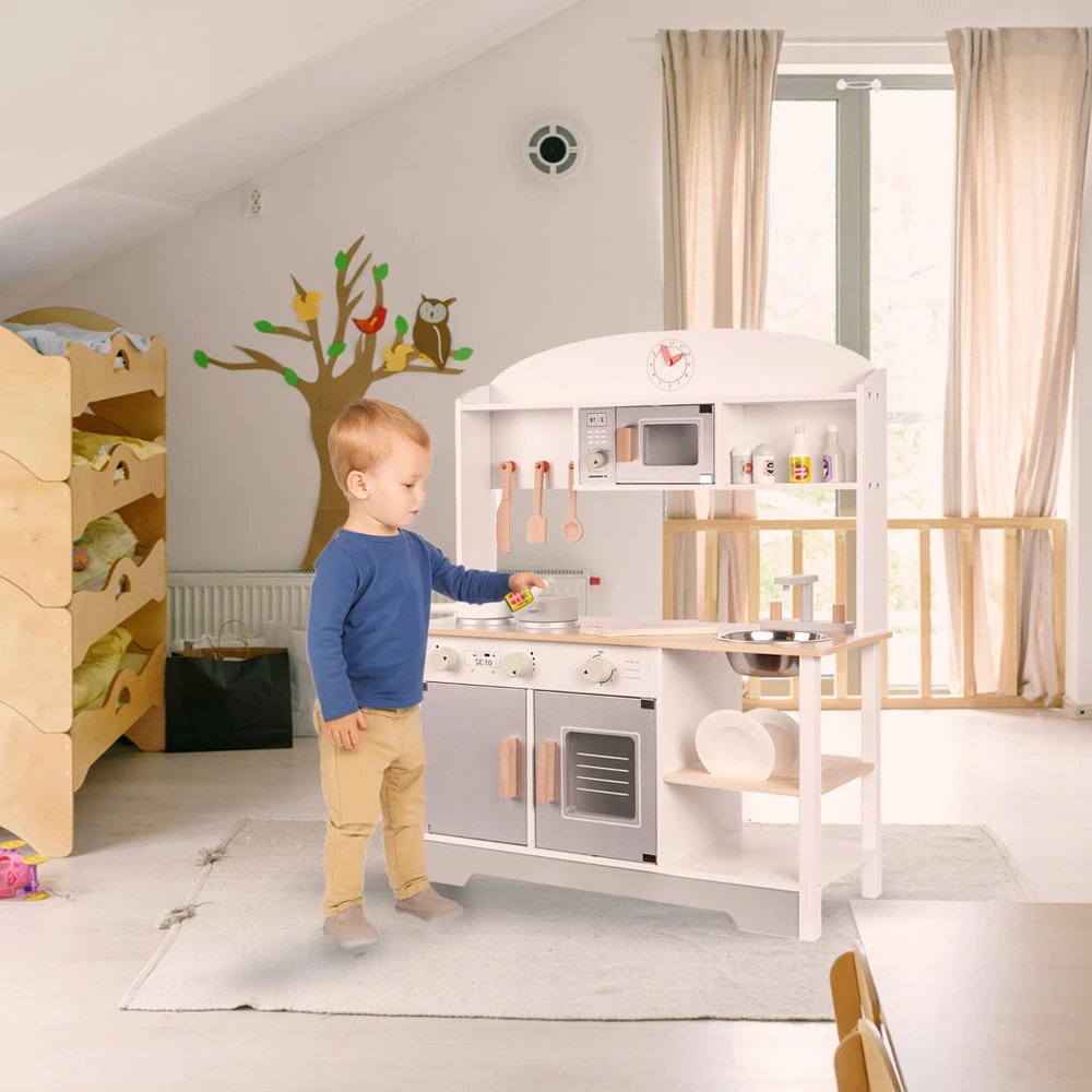 Black & Decker Vaikiška medinė virtuvė MDF MODERN CLASSIC+ priedai