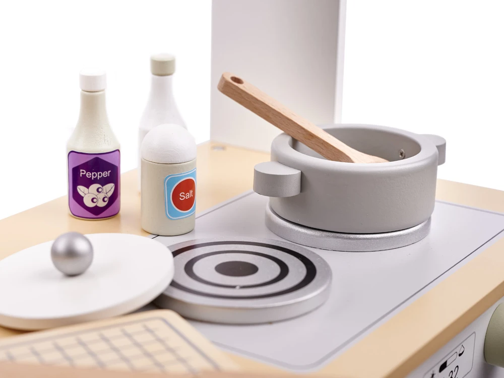 Black & Decker Vaikiška medinė virtuvė MDF MODERN CLASSIC+ priedai