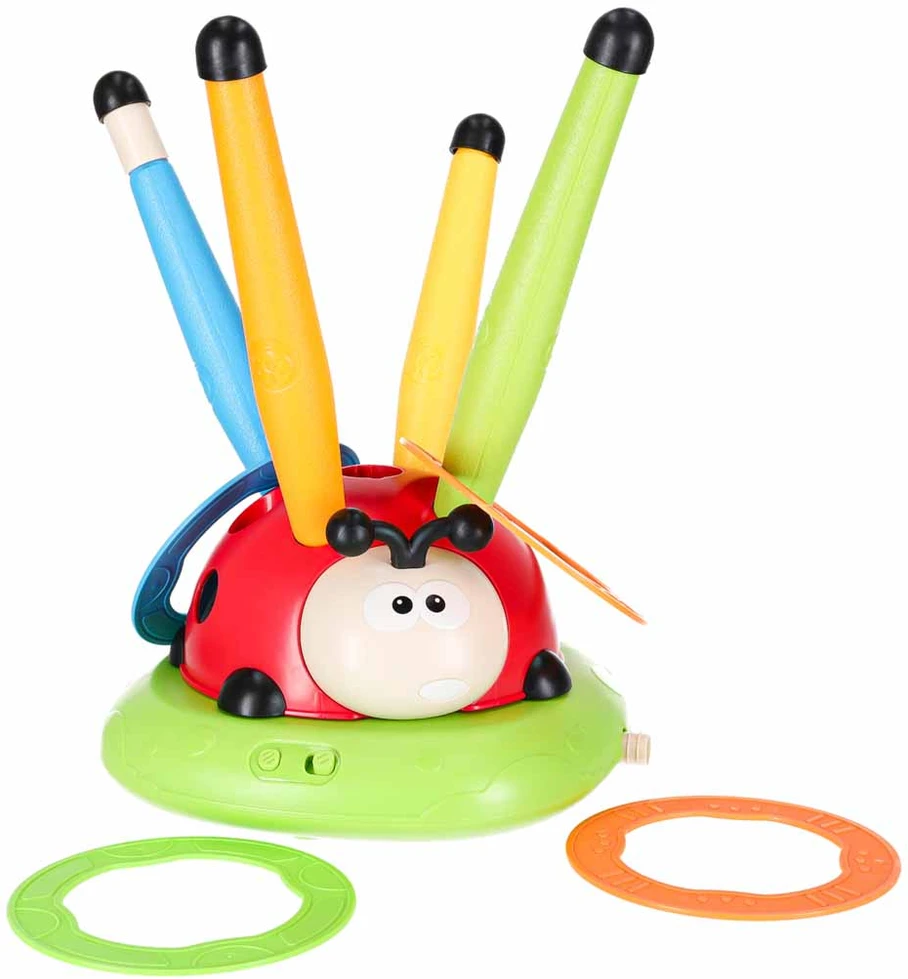 Ikonka Vaikų įgūdžių žaidimas praleidimo virvės paleidimo įtaisas taikinys mesti boružėlę 4in1