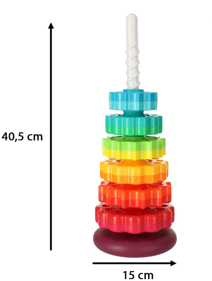 Ikonka Vaivorykštės bokšto piramidės spiralė, skirta krauti į krūvą