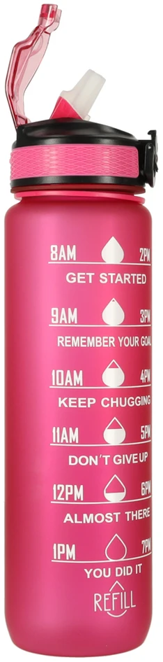 Gertuvė dviračiui 1000ml Time market bottle Rožinė