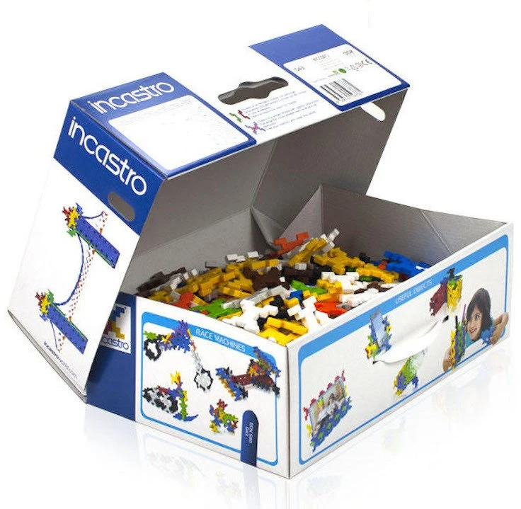 Incastro Box 500 kūrybiniai konstruktoriaus rinkinys vaikams nuo 3 metų, 500 dalių, spalvotas