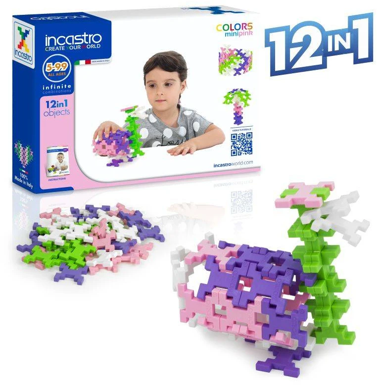 Konstruktorius Incastro Pink Mini 12in1, 40 el.
