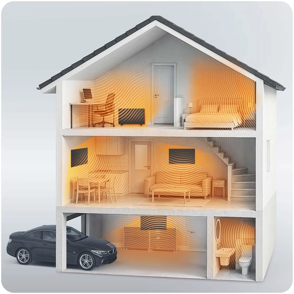 Infraraudonųjų spindulių šildytuvas Berdsen BD-985 720 W su WiFi (modelis BD-985)