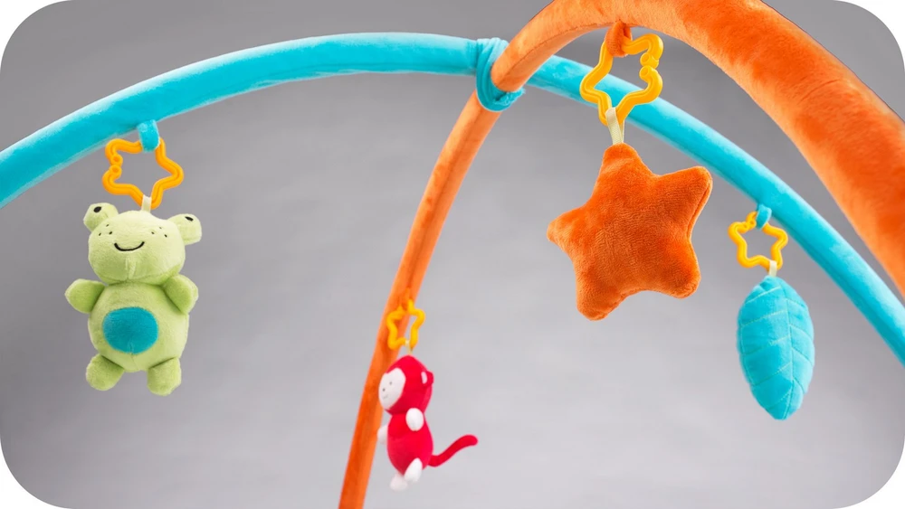 Nukido Interaktyvus edukacinis kilimėlis „Ricokids“ – gyvūnų tematika, 90 x 45 cm