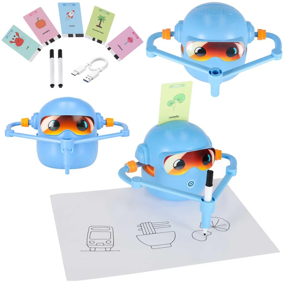Piešimo robotas mėlynas
