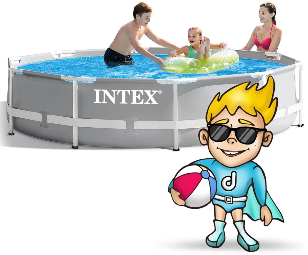 Intex Karkasinis baseinas, 305 x 76 cm, apvalus, su uždangalu, sodui, kiemui, vasaros pramogoms