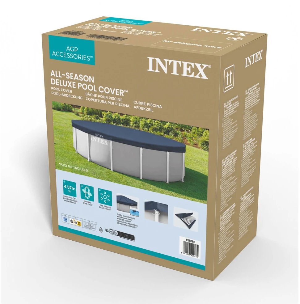 INTEX 28083 apvalus baseino dangtis 457 cm, skirtas visų metų naudojimui