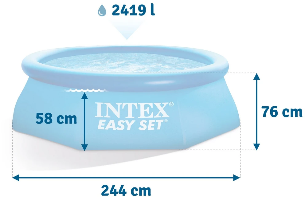 Sodo išplėtimo baseinas 244 x 76 cm 4 viename INTEX 28112