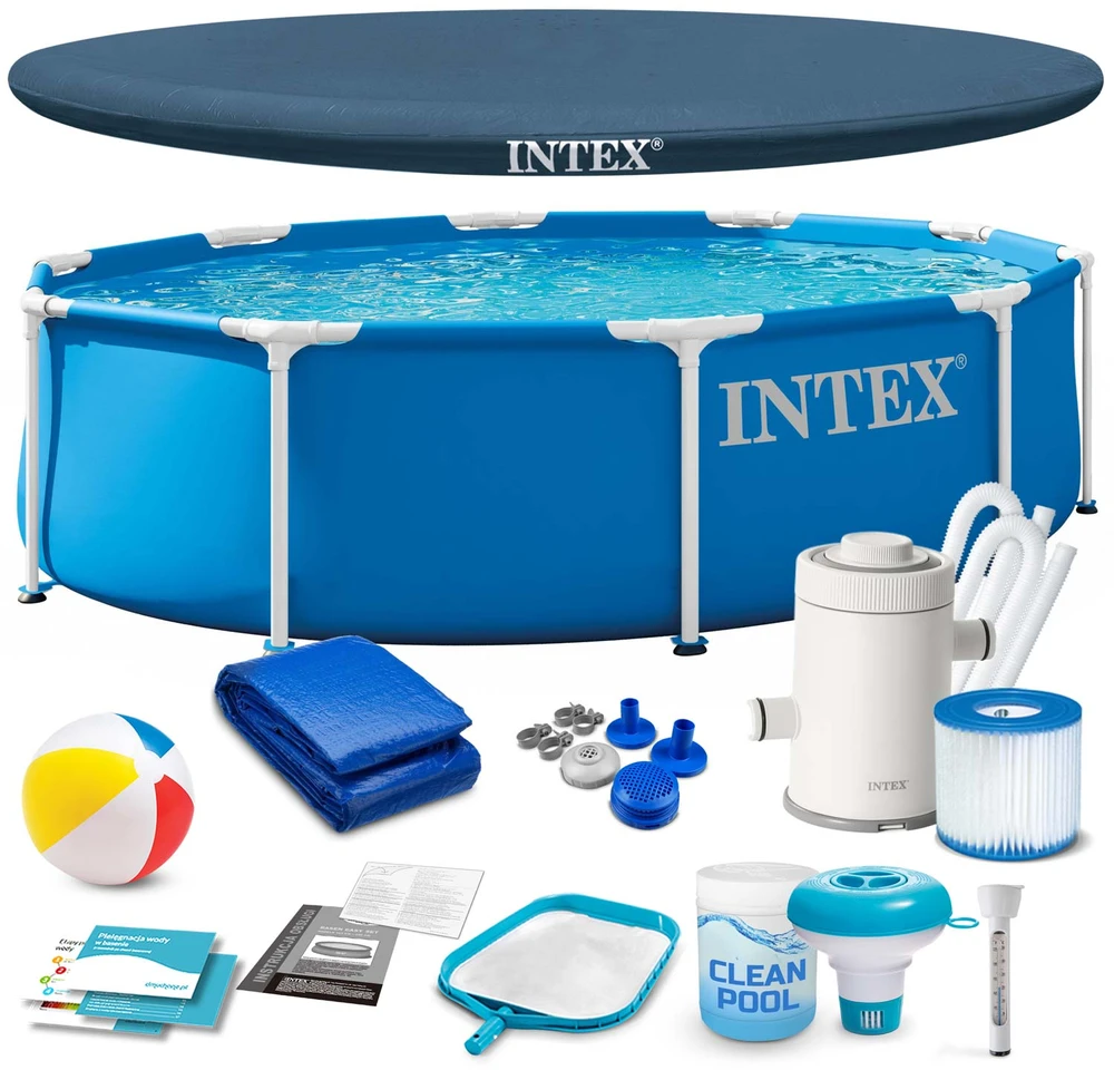 INTEX 28202ND lauko baseinas su rėmu 305 x 76 cm, 15 vienetų rinkinyje