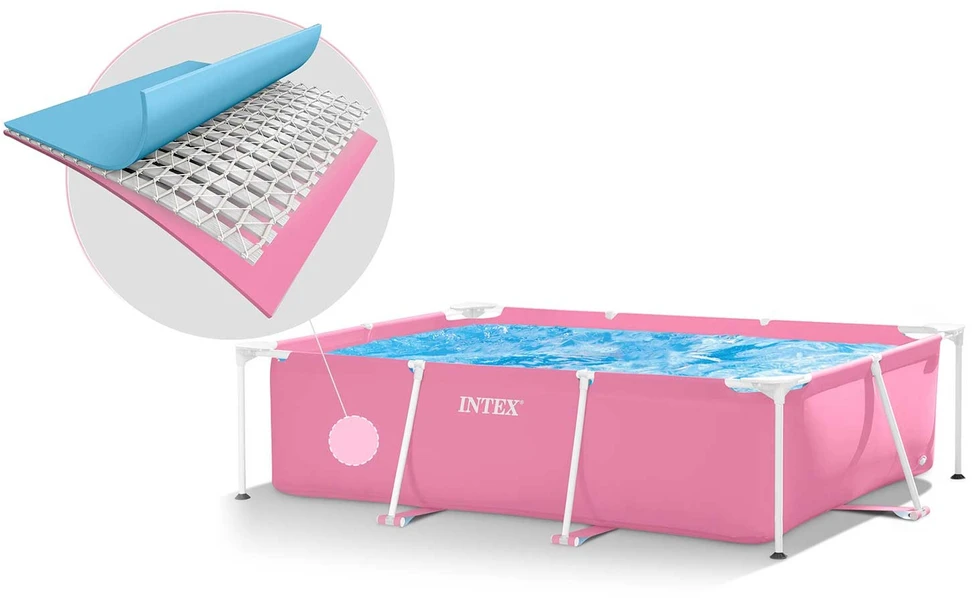 Intex Stačiakampis sodo baseinas, karkasinis, šeimos poilsiui, 220 x 150 x 60 cm, lengvai surenkamas baseinas