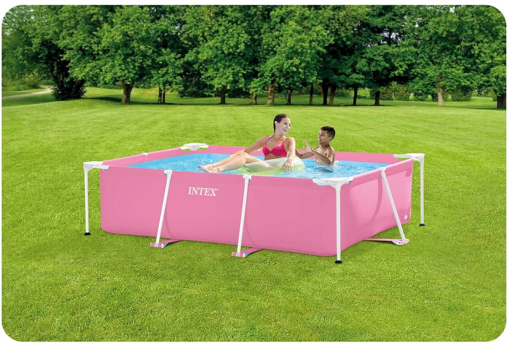 Intex Stačiakampis sodo baseinas, karkasinis, šeimos poilsiui, 220 x 150 x 60 cm, lengvai surenkamas baseinas