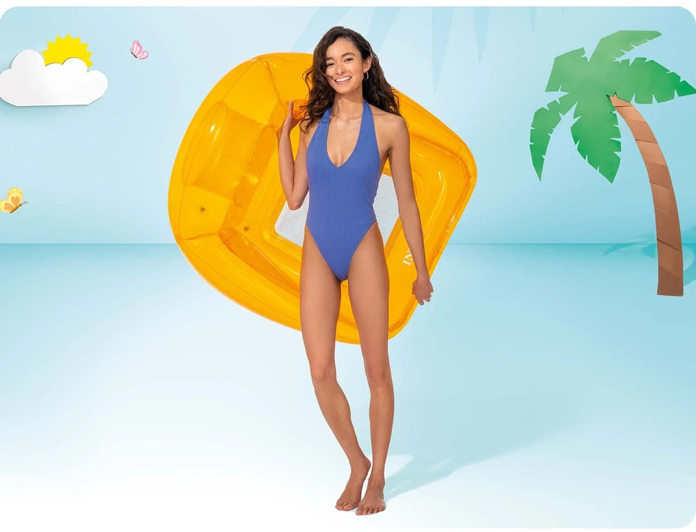 Oranžinis INTEX 56802 plaukimo kėdės čiužinys
