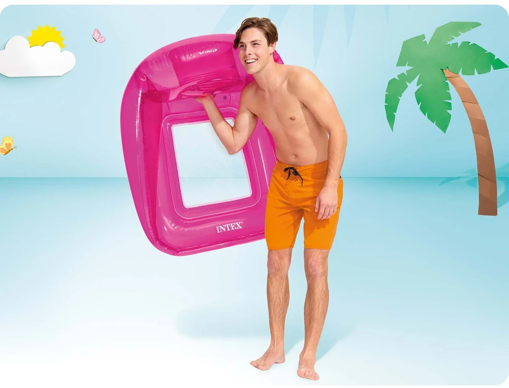 INTEX 56802 rožinis plaukimo kėdės čiužinys