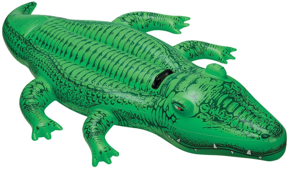 Pripučiamas plaustas Krokodilas, Intex, 168 x 86 cm