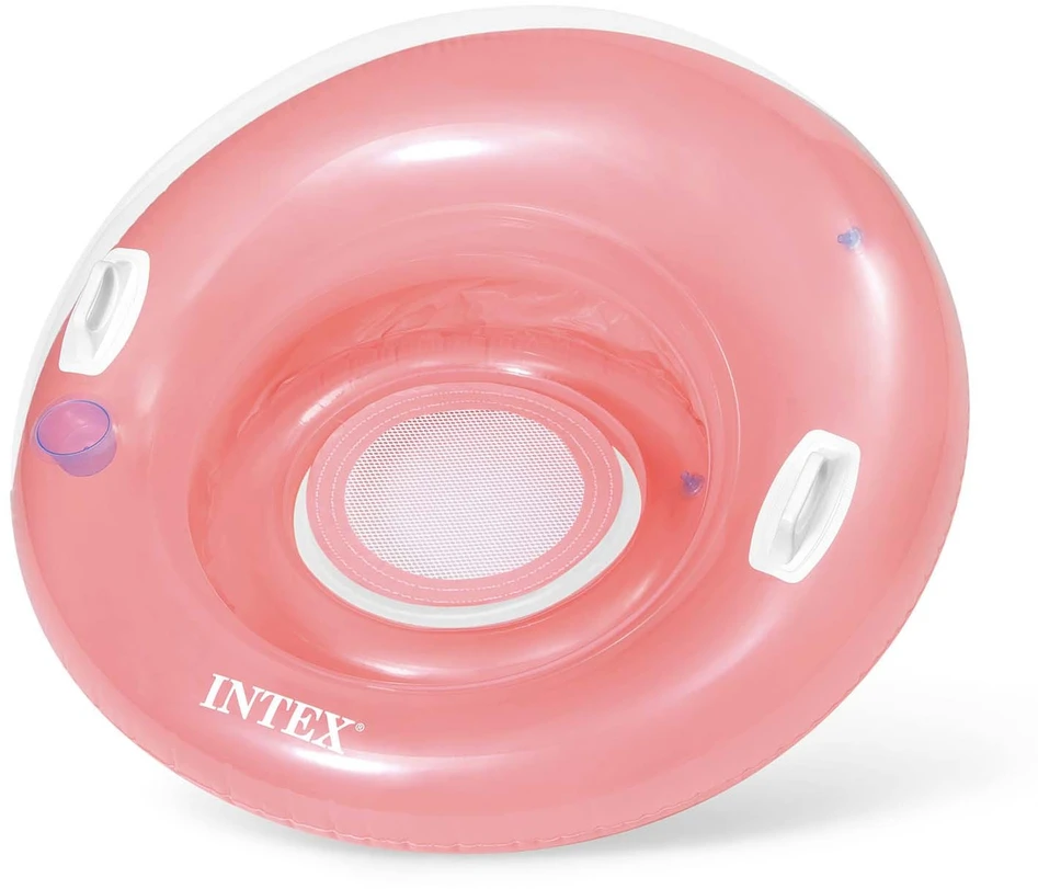 Pripučiama kėdė su rankenomis, rožinė, 119 cm, INTEX 58883