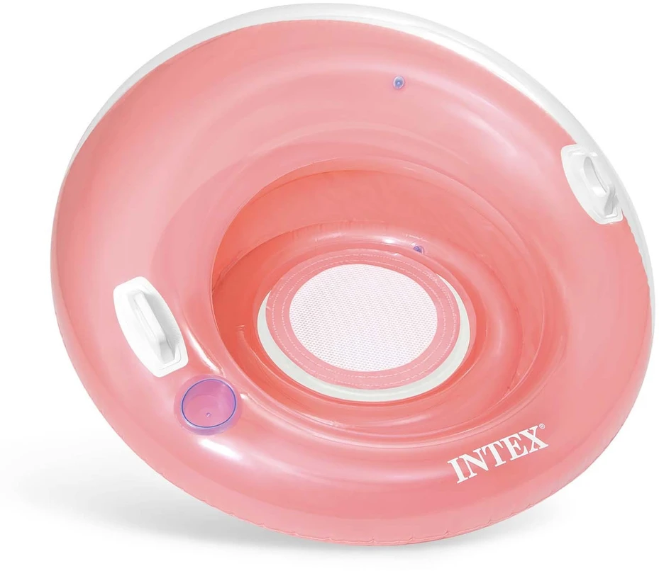 Pripučiama kėdė su rankenomis, rožinė, 119 cm, INTEX 58883