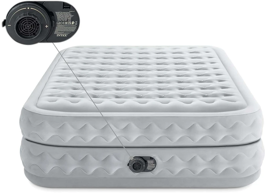 INTEX 64490ND pripučiamas čiužinys 203x152x51 cm su integruota elektrine pompa