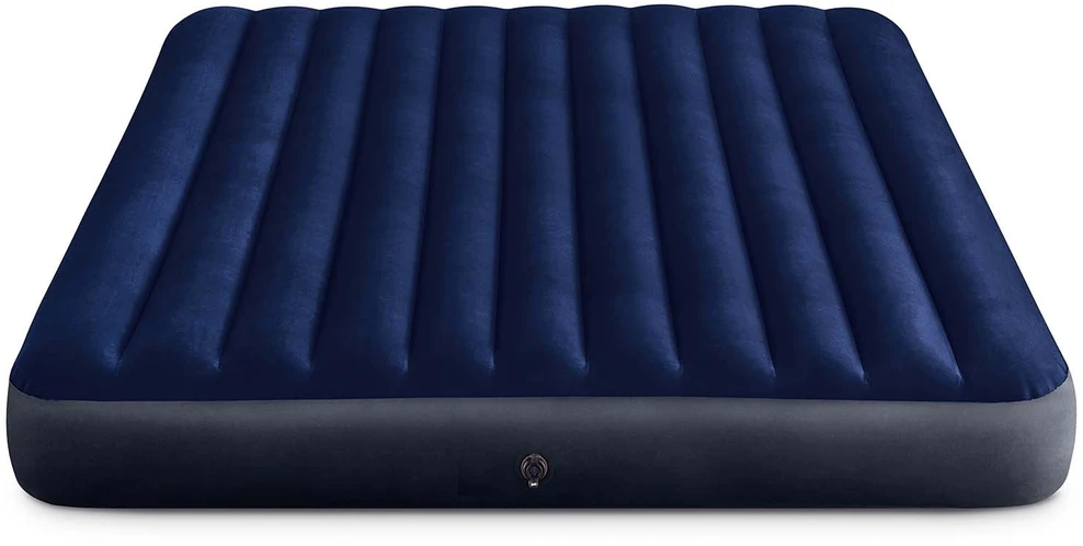 Pripučiamas čiužinys 203x183x25 cm su stūmokliniu pompa INTEX 64755