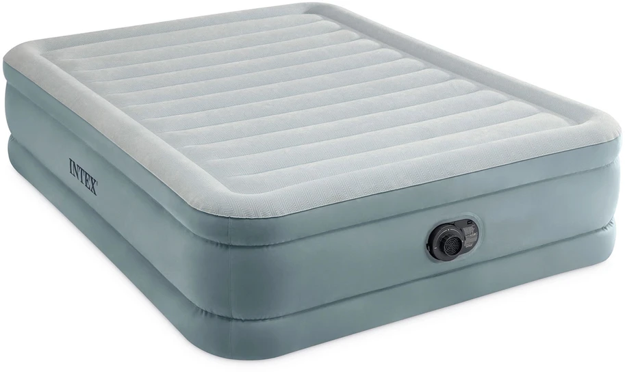 INTEX 64824ND pripučiamas čiužinys 203x152x46 cm su integruota elektrine pompa