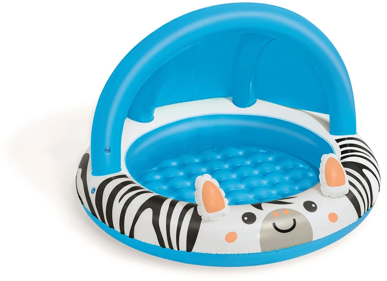 Bestway Bestway 52559 Pripučiamas baseinas su stogu ir pumpuojamu dugnu Zebra 97cm x 66cm