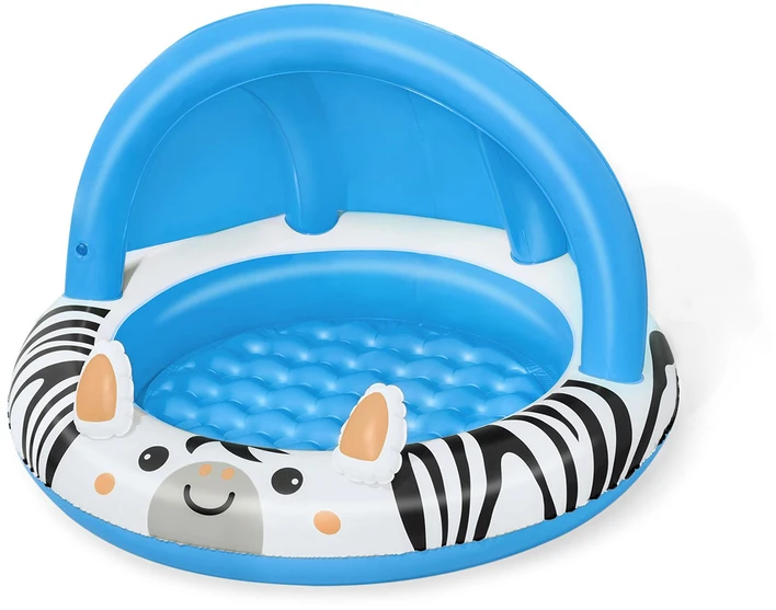 Bestway Bestway 52559 Pripučiamas baseinas su stogu ir pumpuojamu dugnu Zebra 97cm x 66cm