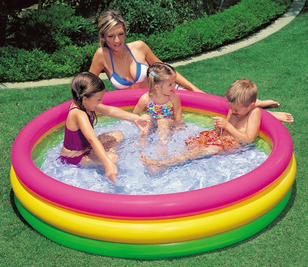 INTEX pripučiamas baseinas 147 x 33 cm, 3 spalvų (modelis 57422)