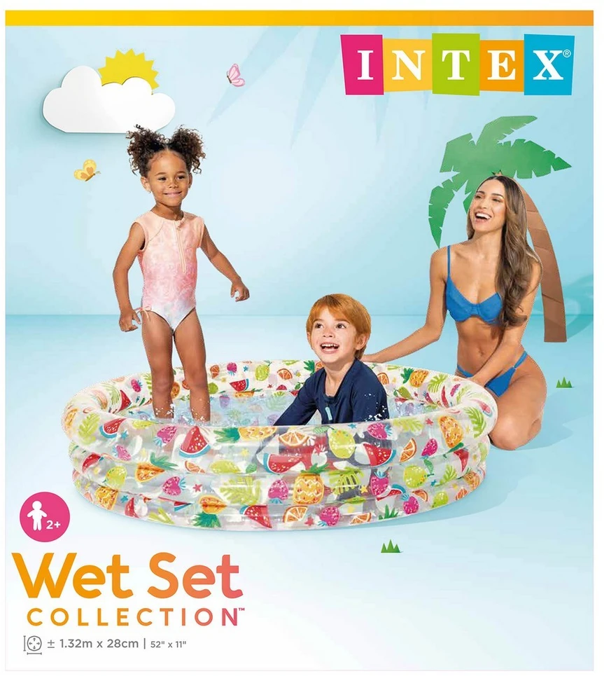 INTEX pripučiamas baseinas ananasas 132 x 28 cm 59431