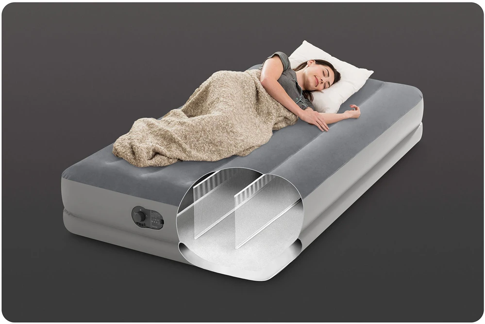 INTEX pripučiamas čiužinys 191x99x30 cm su integruota elektrine pompa 64112