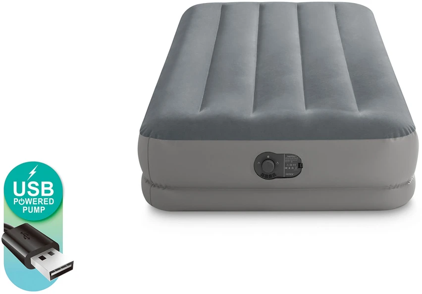 INTEX pripučiamas čiužinys 191x99x30 cm su integruota elektrine pompa 64112