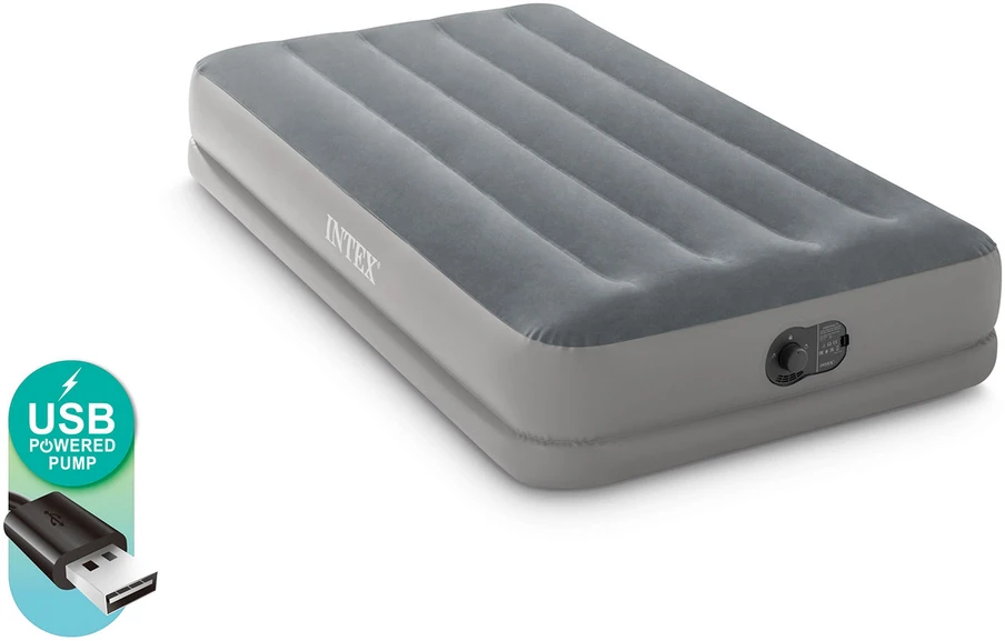 INTEX pripučiamas čiužinys 191x99x30 cm su integruota elektrine pompa 64112