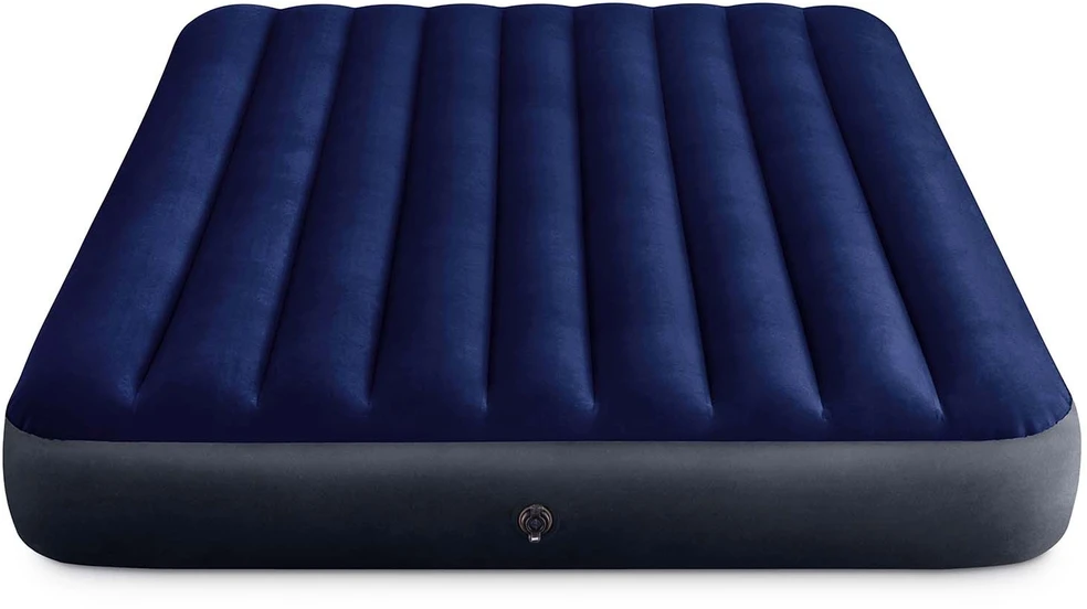Pripučiamas čiužinys 203x152x25 cm su stūmokliniu pompa INTEX 64759