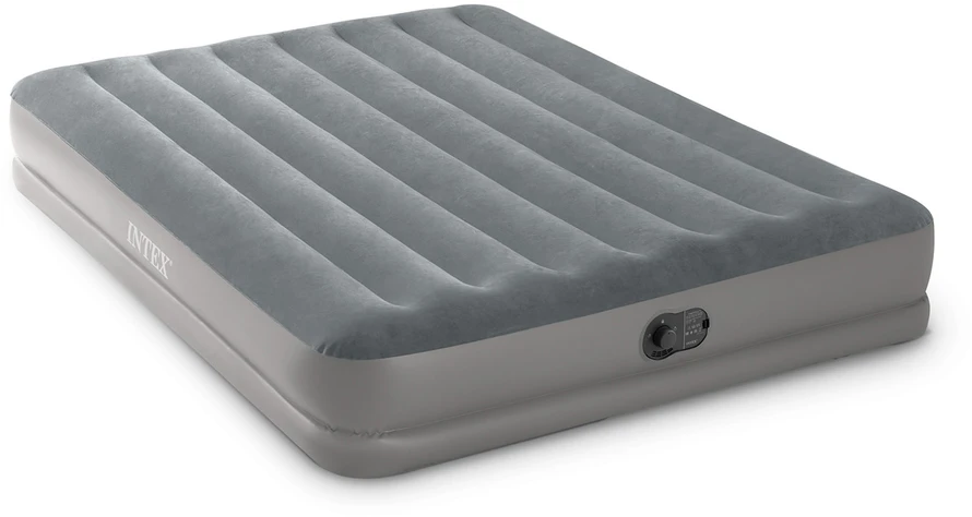 Pripučiamas čiužinys INTEX Queen Dura-Beam, Prestige Downy Airbed su USB pompa, 152x203x30cm