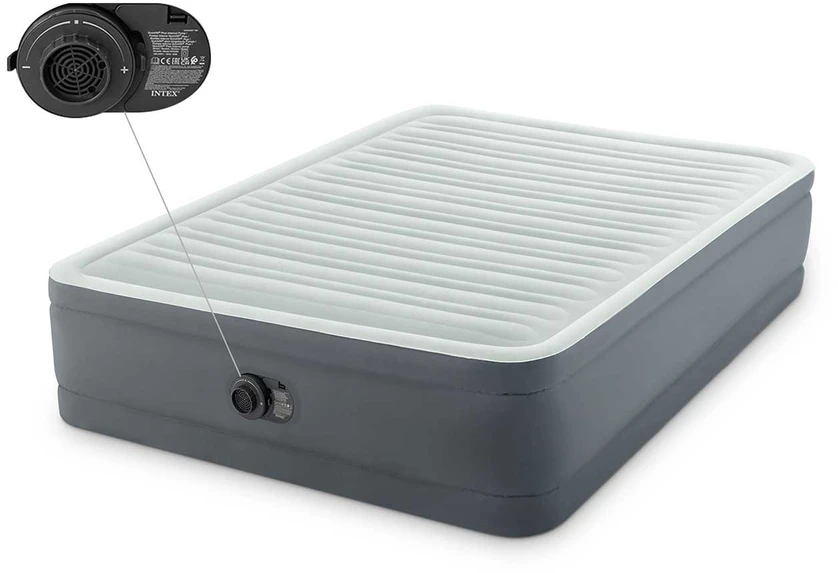 Pripučiamas čiužinys 203x152x46 cm su įmontuotu elektriniu siurbliu INTEX 64906ND