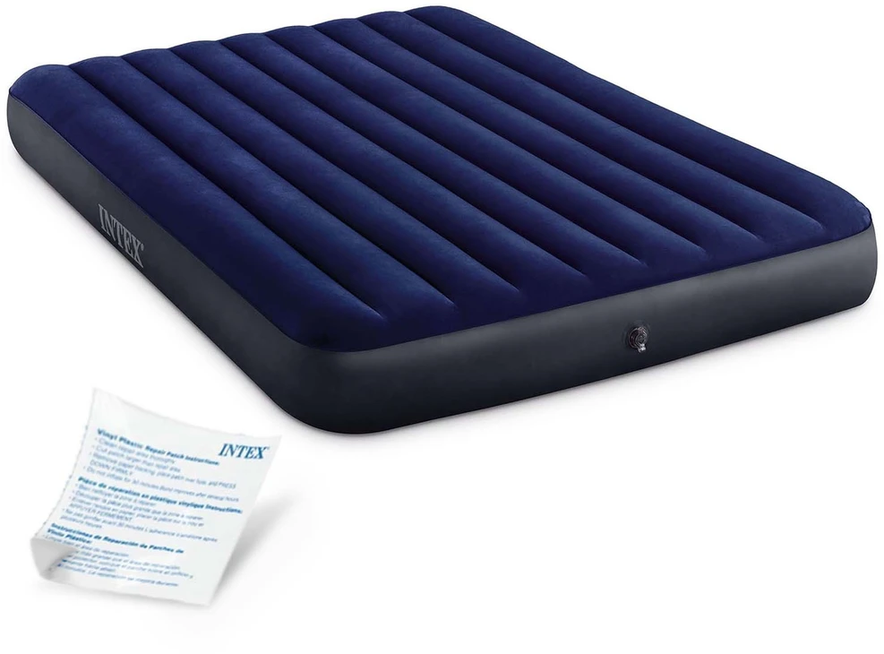 Intex Queen Size Dura-Beam oro lova, 152x203x25 cm, Mėlyna