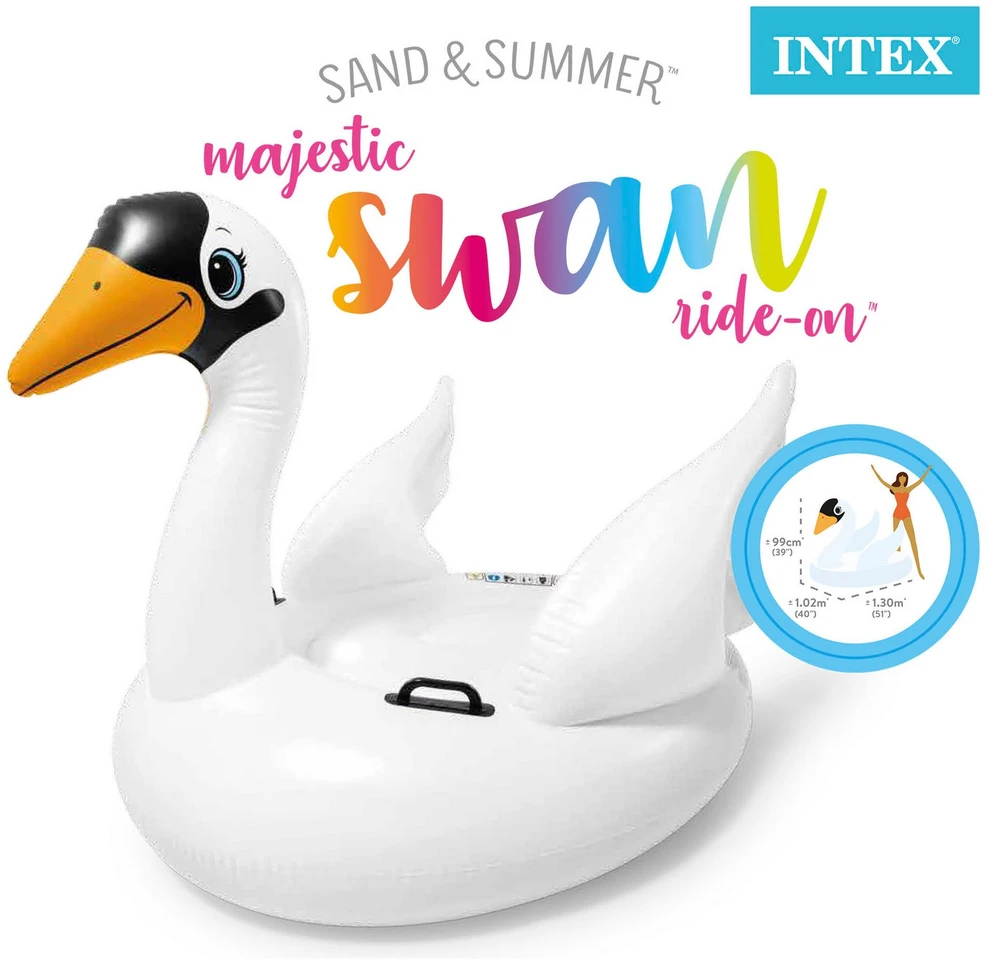 Pripučiamas čiužinys „Swan“, 130 x 102 x 99 cm, INTEX, 57557