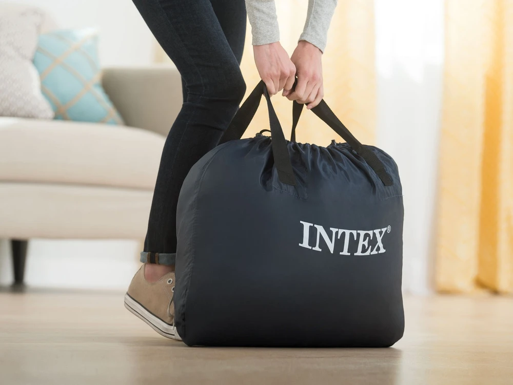 Aksominis čiužinys su elektriniu siurbliu 203 x 152 x 42 cm INTEX 64458