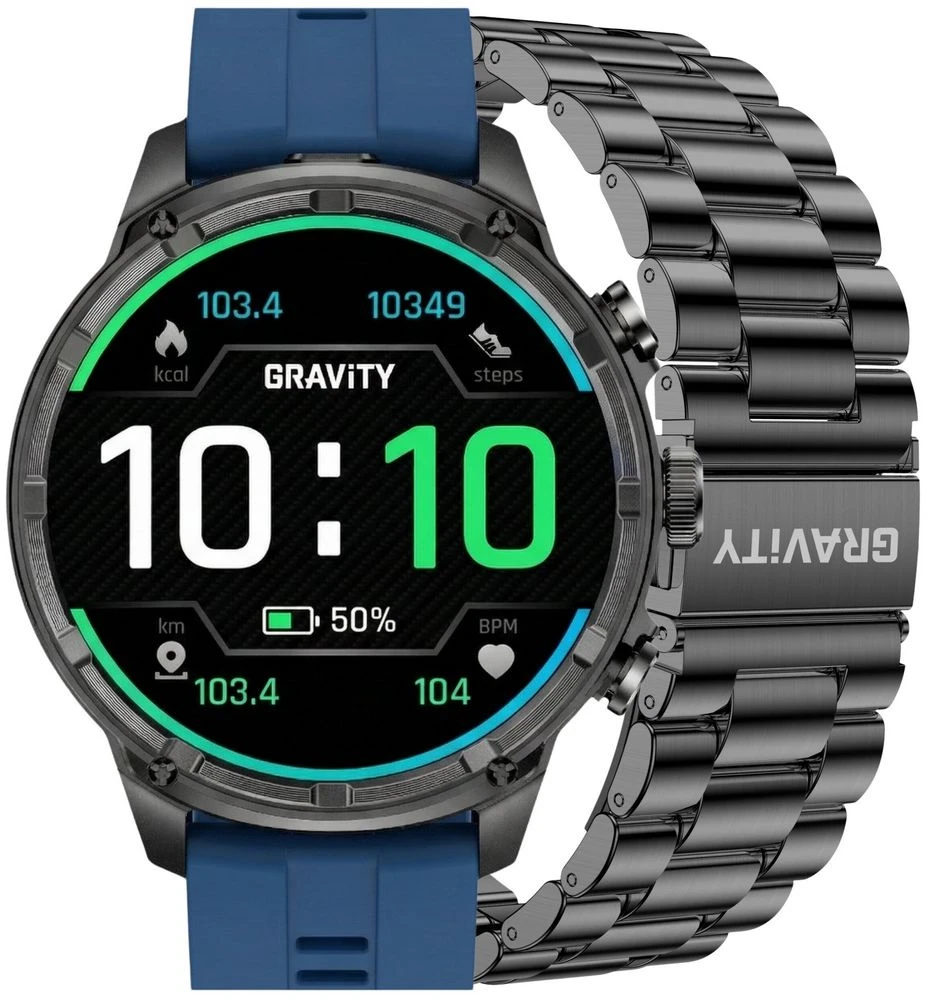 Išmanusis laikrodis MĘSKI GRAVITY GT41-2 - BLUETOOTH CALL, DODATKOWA BRANSOLETA (sg053b)