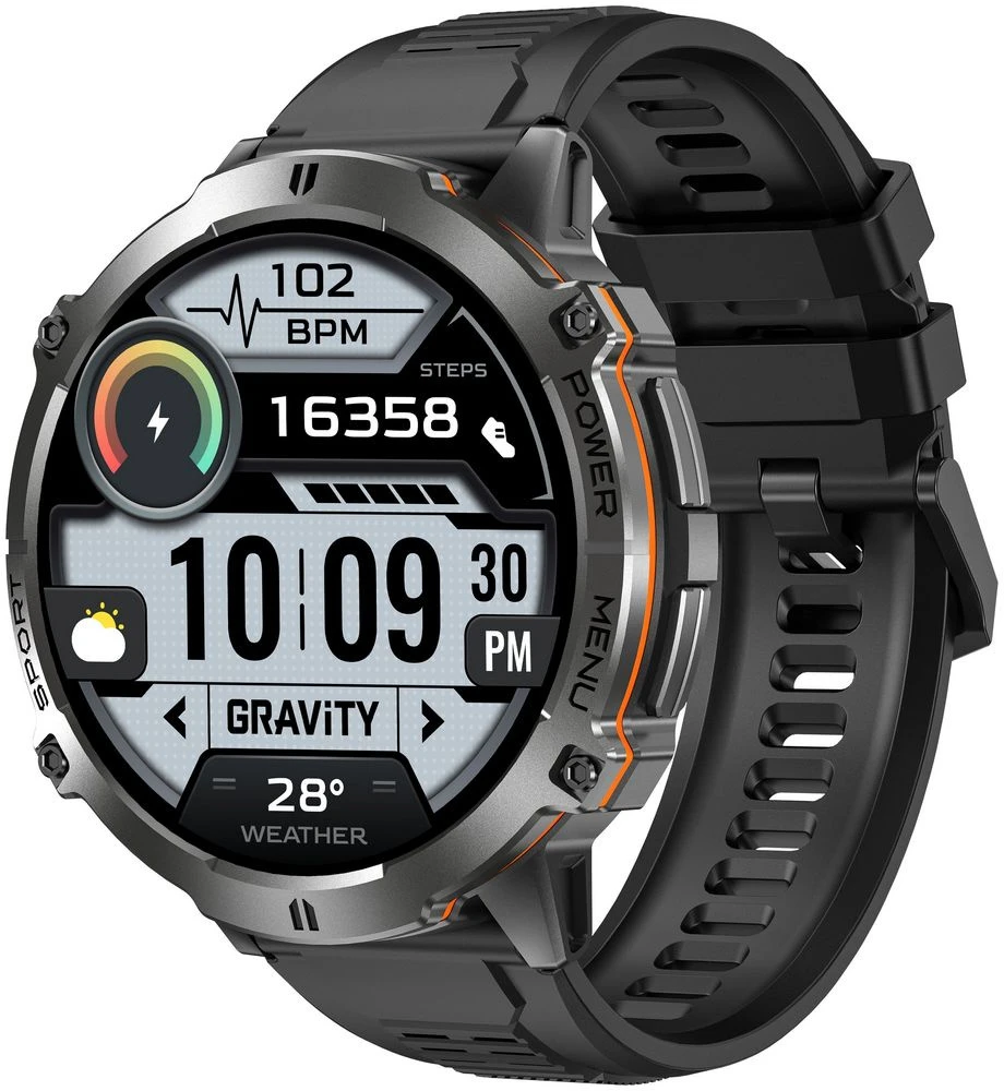 Išmanusis laikrodis MĘSKI GRAVITY GT42-1 - AMOLED, DODATKOWA BRANSOLETA (sg056a)