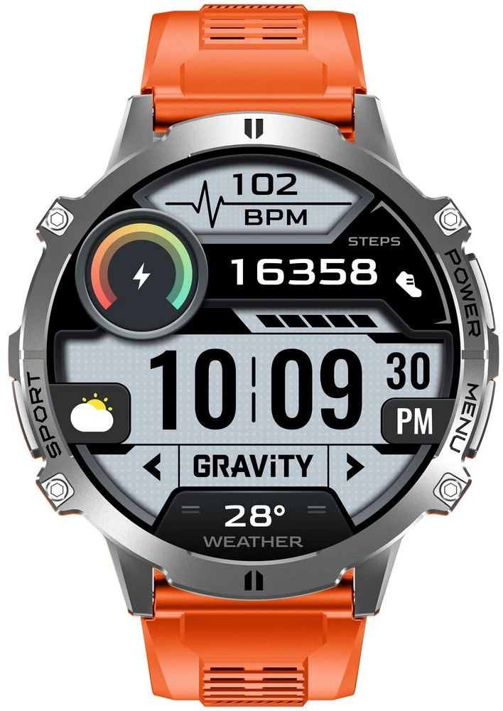 Išmanusis laikrodis MĘSKI GRAVITY GT42-4 - AMOLED, DODATKOWA BRANSOLETA (sg056d)