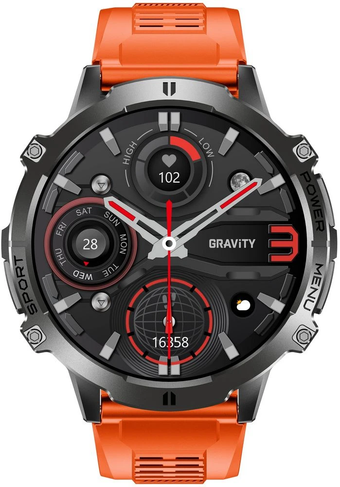 Išmanusis laikrodis MĘSKI GRAVITY GT42-5 - AMOLED, DODATKOWA BRANSOLETA (sg056e)