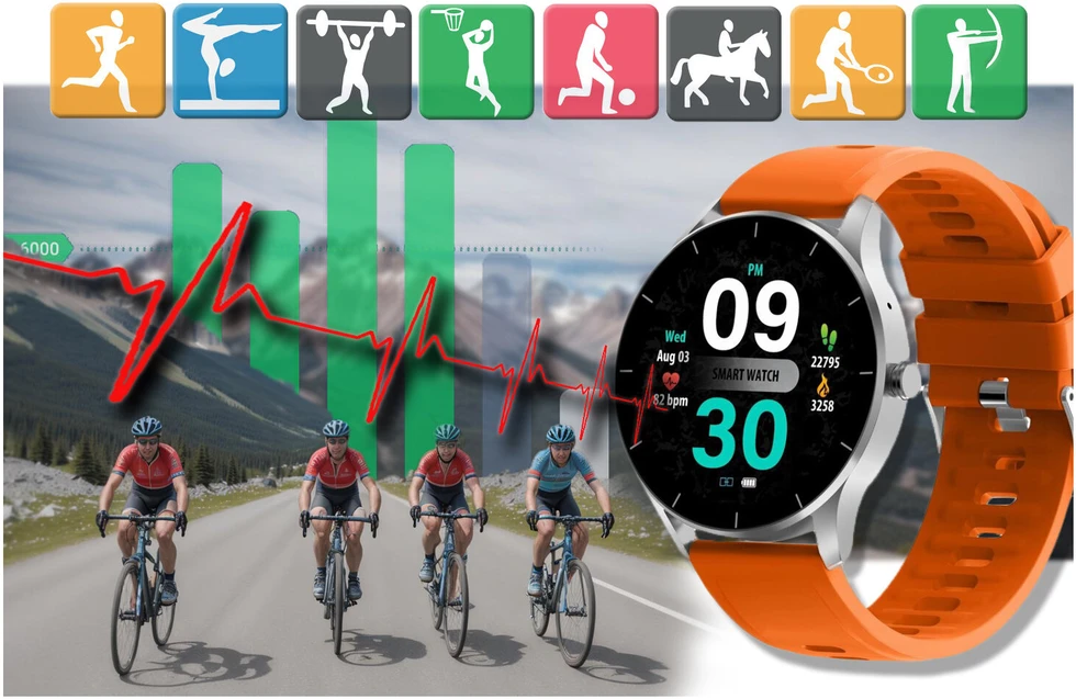 Išmanusis laikrodis unisex GRAVITY GT2-8 - BLUETOOTH, (sg019h)