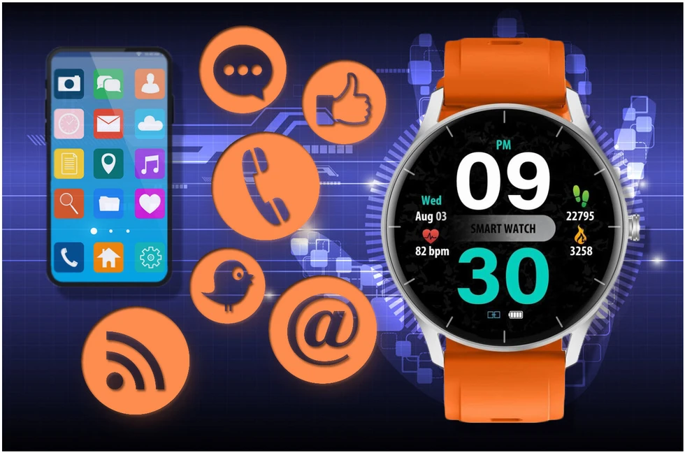 Išmanusis laikrodis unisex GRAVITY GT2-8 - BLUETOOTH, (sg019h)