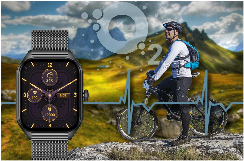 Išmanusis laikrodis Rubicon RNCF03, juoda