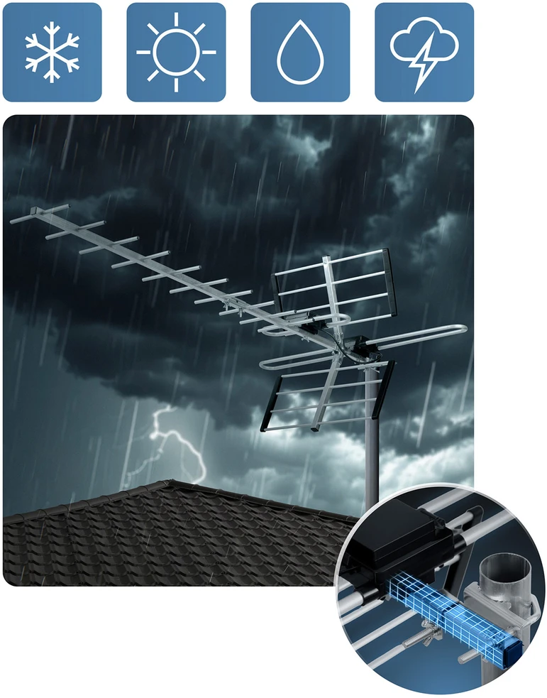 Išorinė kryptinė ultra HD 4K TV antena Berdsen BD-951