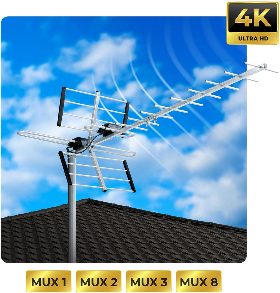 Išorinė kryptinė ultra HD 4K TV antena Berdsen BD-951