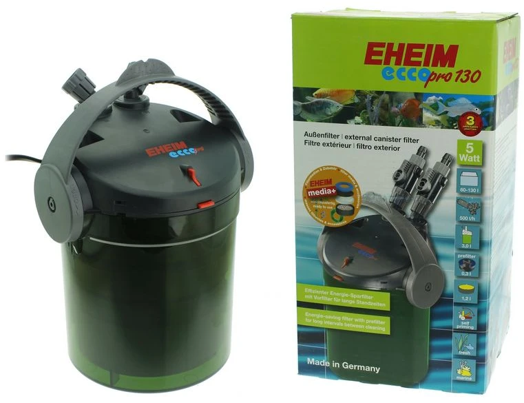 Išorinis akvariumo filtras EHEIM Ecco Pro 130 – efektyvi filtracija, lengvas valdymas